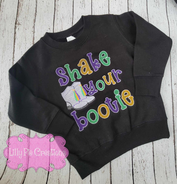 Shake Your Bootie Mardi Gras Sweatshirt - Toddler, Youth & Adult Sizes Available