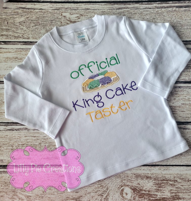Official King Cake Taster Kids Mardi Gras Shirt