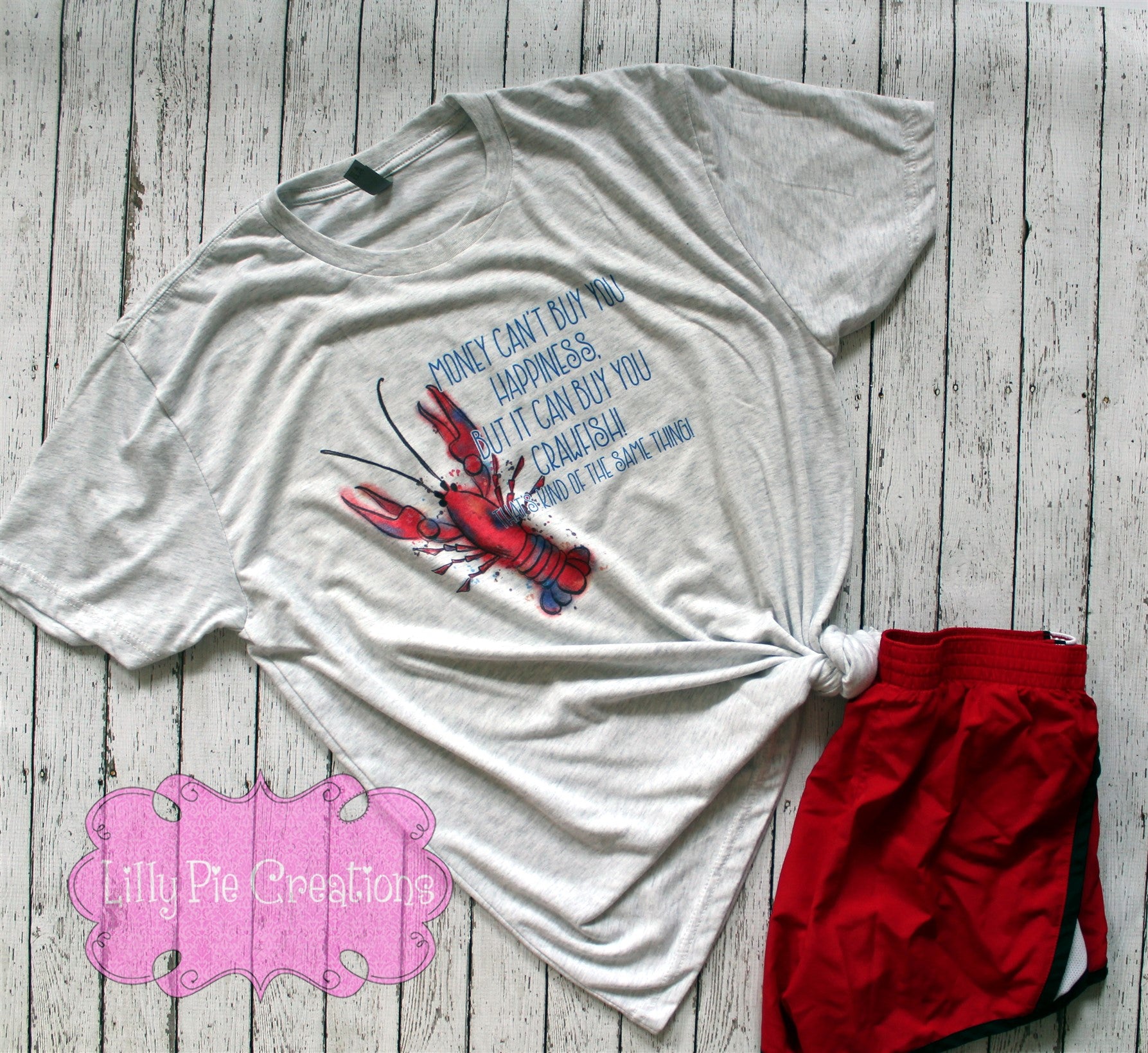 You Can't Buy Happiness, But You Can Buy Crawfish - Crawfish Boil Raglan Shirt