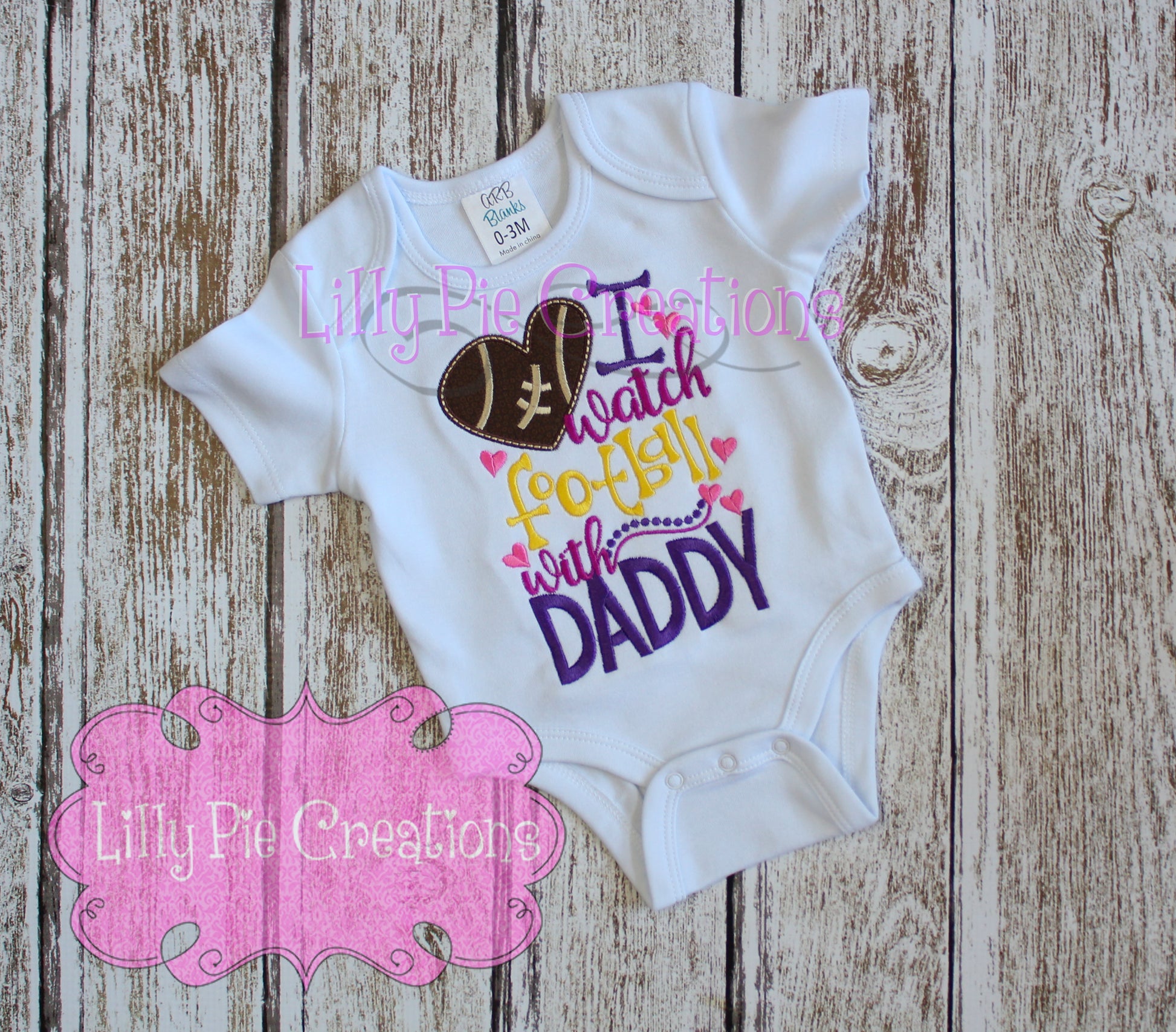 I Watch Football with Daddy Embroidered Shirt - Gift for New Dad