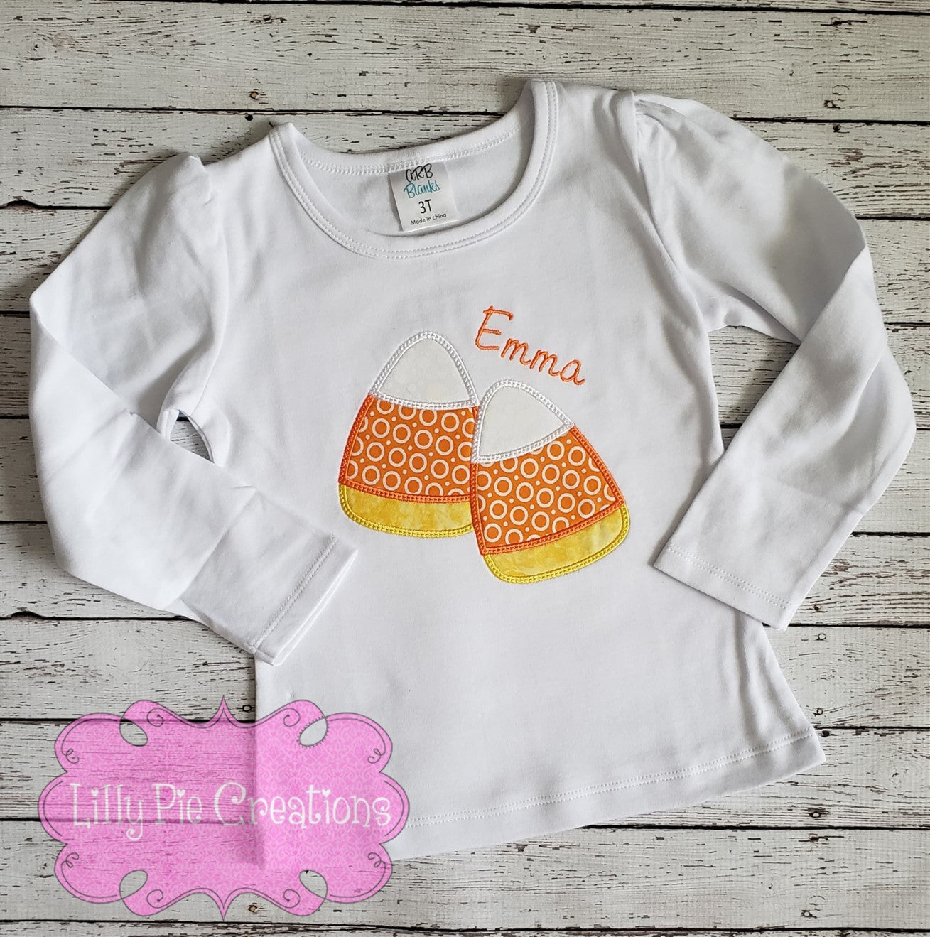 Candy Corn Applique Halloween Shirt - Halloween Girls or Boys Shirt