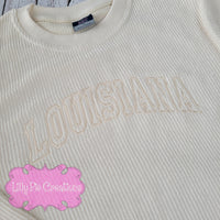 Corded Embroidered Louisiana Ivory Sweater