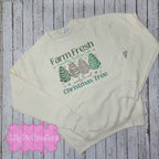 Farm Fresh, Christmas Tree Cake Sublimated Cream Sweatshirt