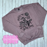 Giddy Up Jingle Horse Pick Up Your Feet - Maroon Sublimated Sweatshirt