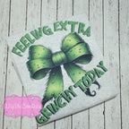 Feeling Extra Grinchy Today Bow Sweatshirt