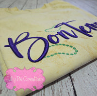 Bon Temps Puff Embroidered Mardi Gras T-shirt