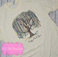 Mardi Gras Bead Tree - Super Soft Sublimated Tee