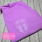 Cross with Lilies Embroidered Shirt - Comfort Colors Easter Shirt