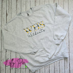 Floral School Initial and Mascot Sweatshirt - Custom Orders Welcome