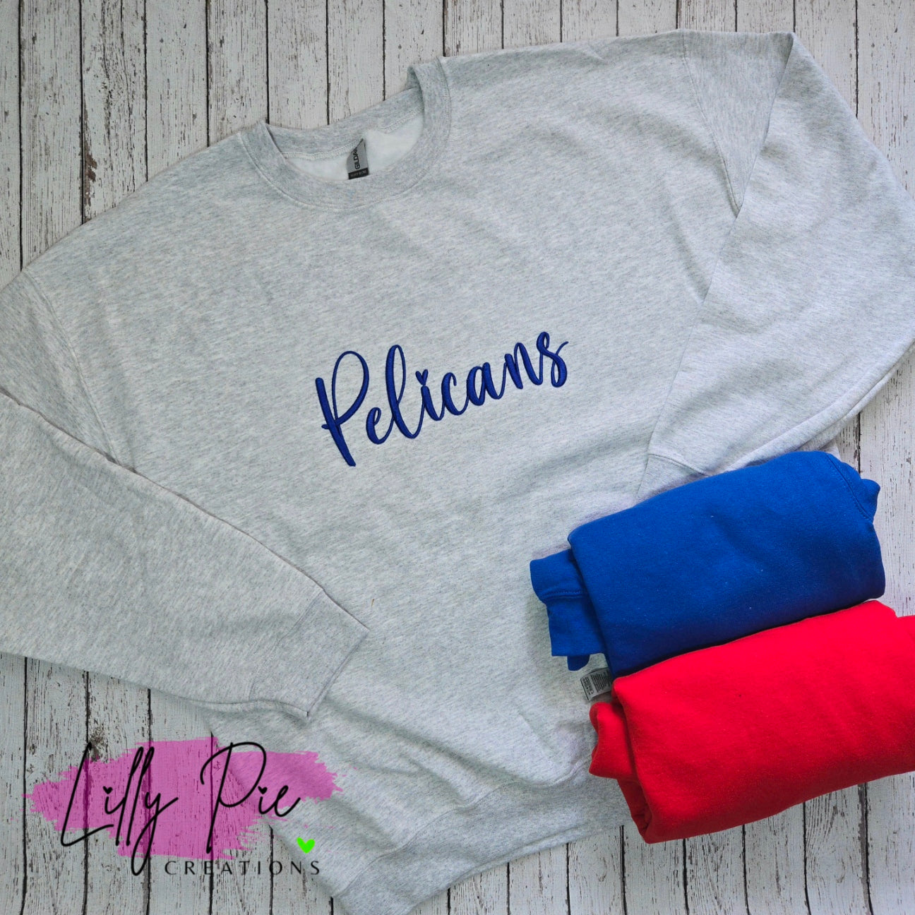 PGP Pelicans Puff Embroidery Teacher Sweatshirt