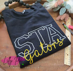 Varsity Letter with Mascot School Spirit Sweatshirt