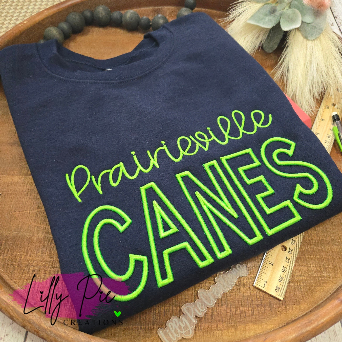 School Spirit Sweatshirt - School Name with Mascot in Puff Embroidery - Custom Orders Welcome