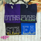 Varsity Letter with Mascot School Spirit Sweatshirt