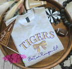 Custom Mascot with Bow Sweatshirt - Colors and words can be customized!