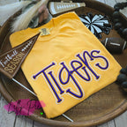 Embroidered Puff Tigers Comfort Colors T-shirt