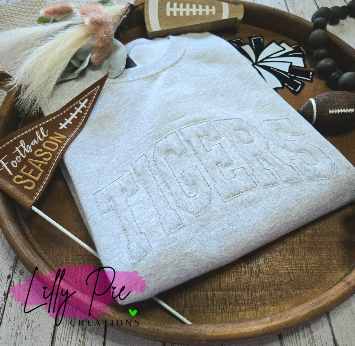 Monotone Mascot Applique Sweatshirt-Custom Orders Welcomed!