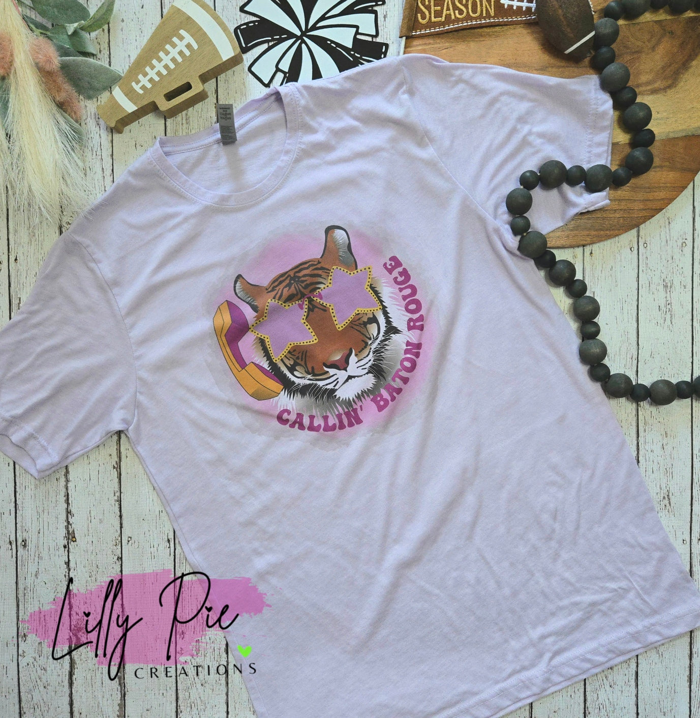 Lavender Callin' Baton Rouge Tiger Tee - Game Day Tee