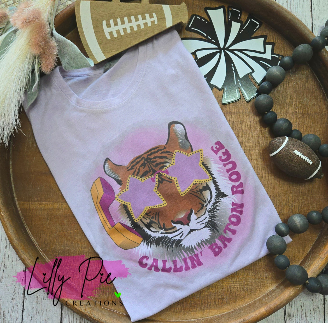 Lavender Callin' Baton Rouge Tiger Tee - Game Day Tee