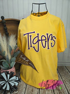 Embroidered Puff Tigers Comfort Colors T-shirt