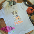 Embroidered Halloween Puppy Shirt - Personalized Halloween Tee