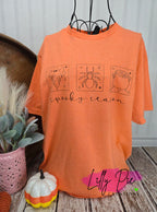 Spooky Season Orange Tarot Halloween T-Shirt - Orange and Purple Shirts Available