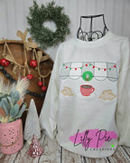 Christmas Beignet Embroidered Sweatshirt - Louisiana Style