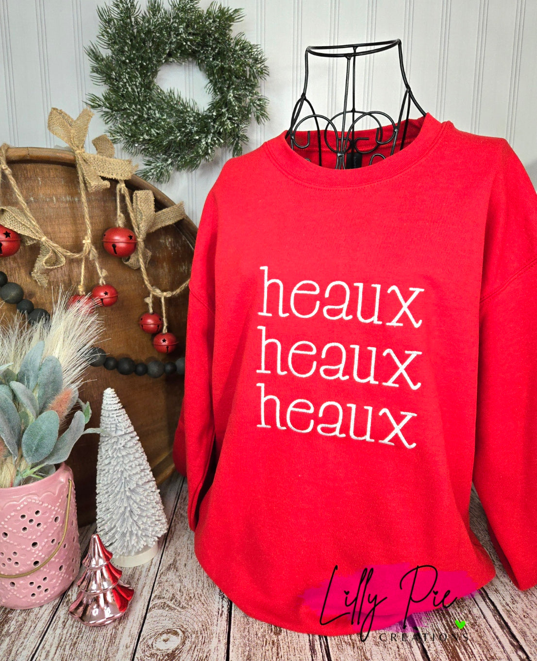Heaux Heaux Heaux Embroidered Louisiana Top - T-shirt and Sweatshirt Available