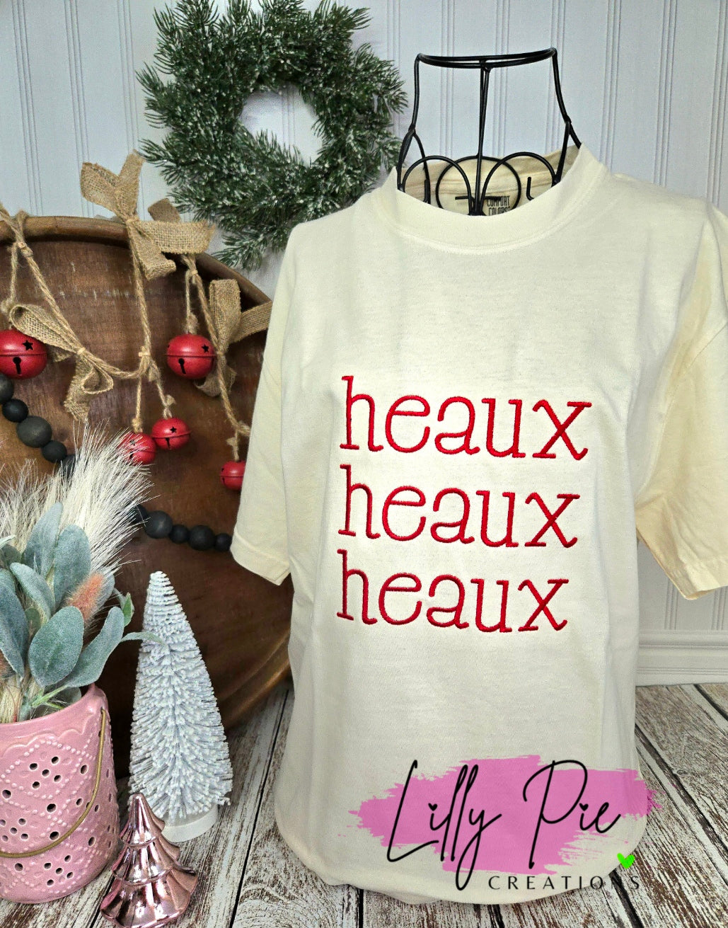 Heaux Heaux Heaux Embroidered Louisiana Top - T-shirt and Sweatshirt Available