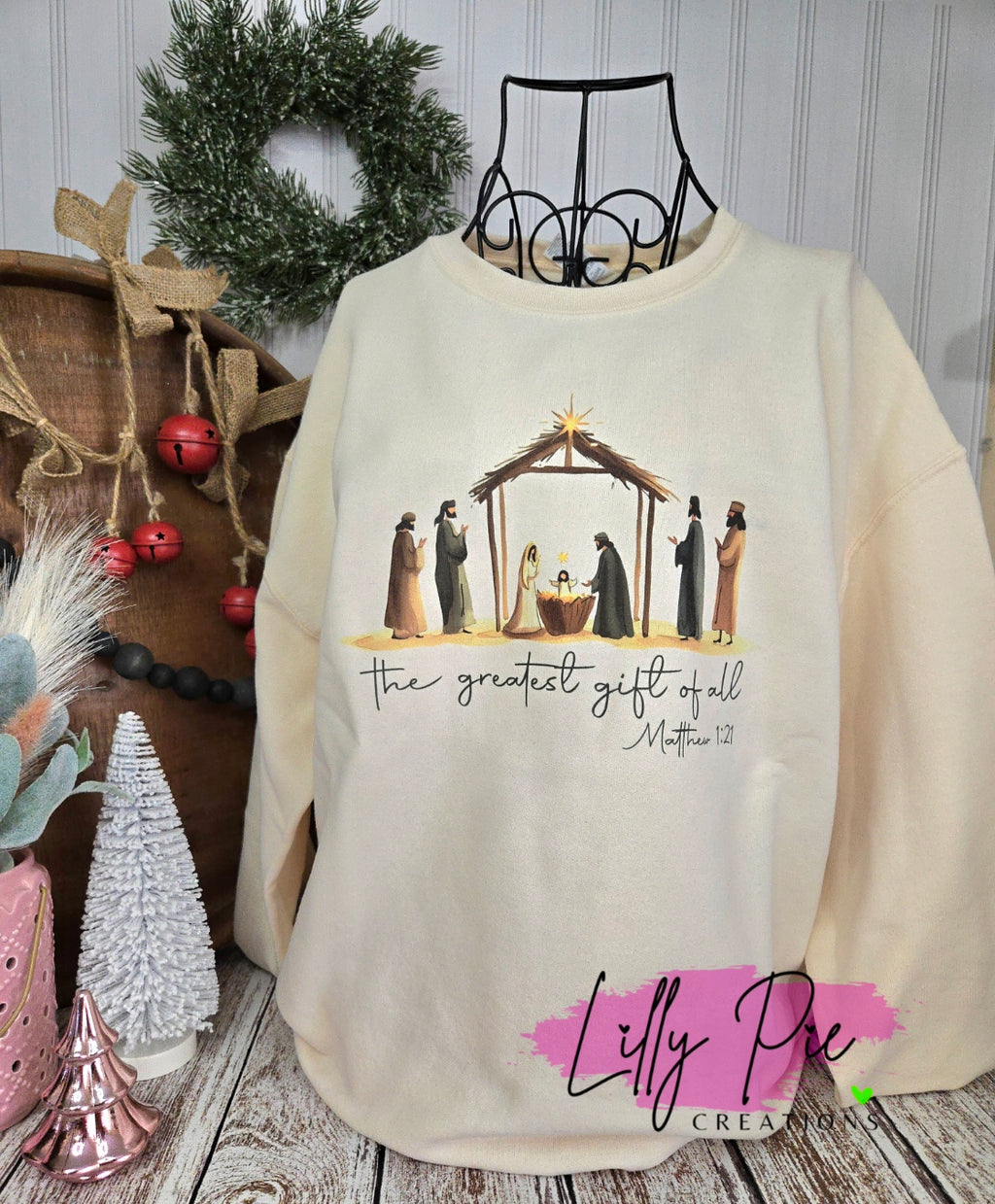 The Greatest Gift of All Nativity Christmas Sweatshirt
