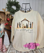 The Greatest Gift of All Nativity Christmas Sweatshirt