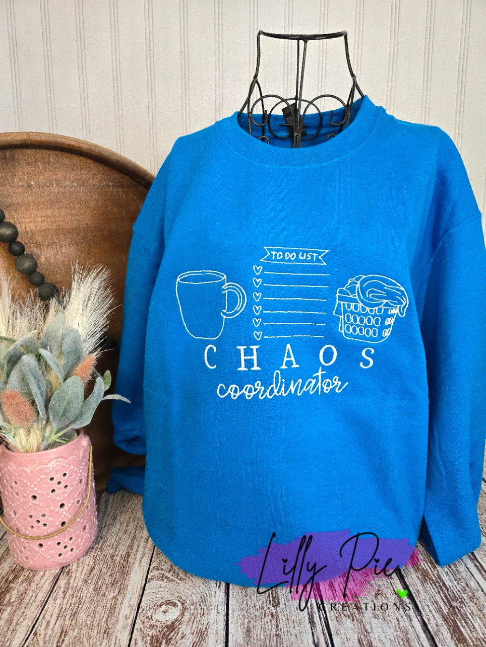 Chaos Coordinator Embroidered Mom Sweatshirt