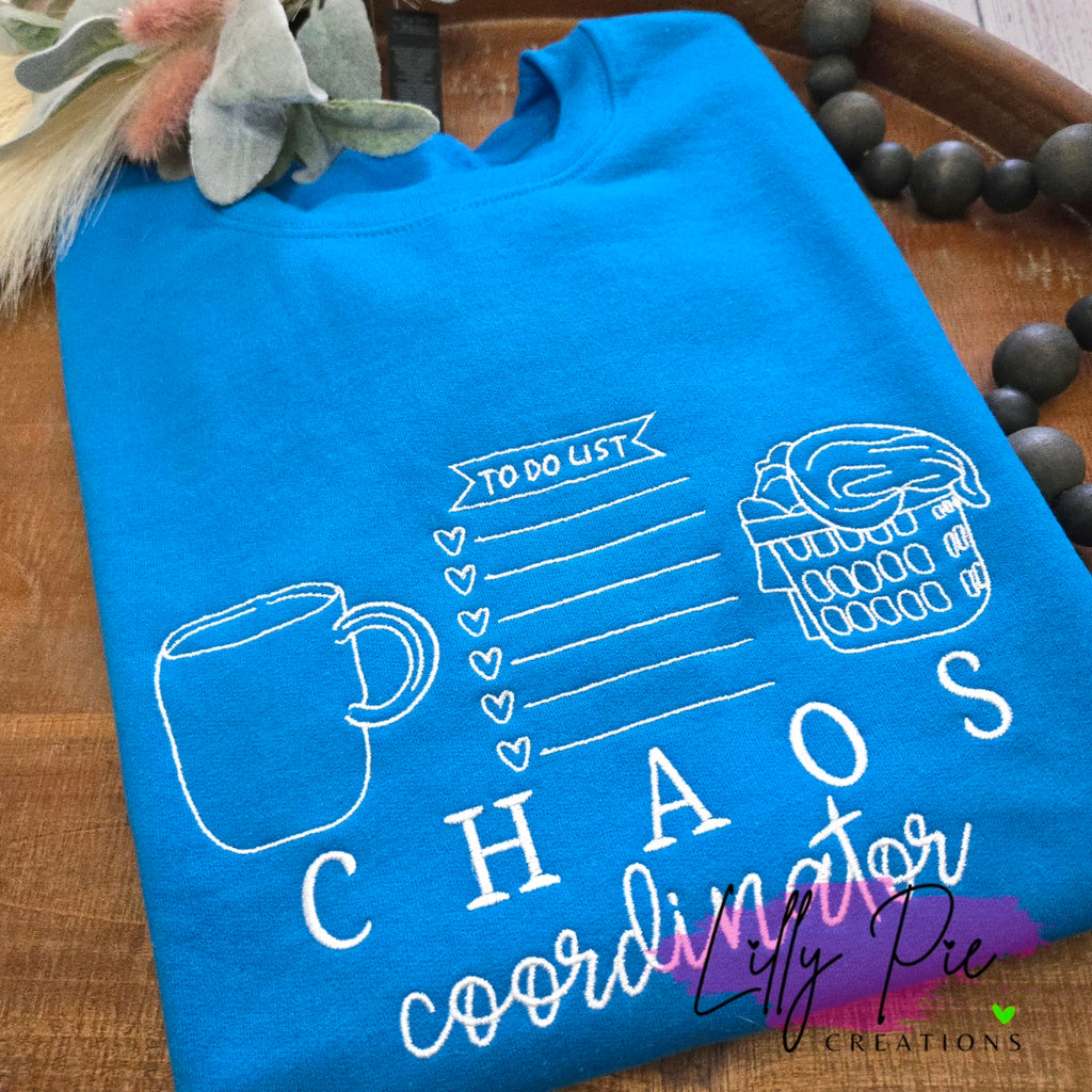 Chaos Coordinator Embroidered Mom Sweatshirt