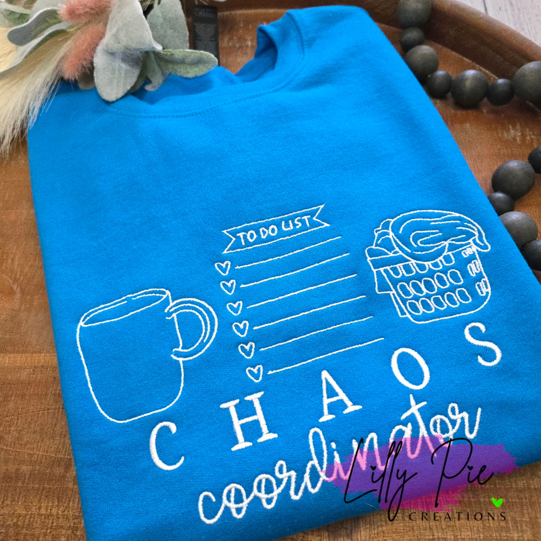 Chaos Coordinator Embroidered Mom Sweatshirt