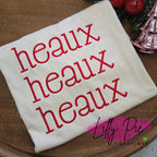 Heaux Heaux Heaux Embroidered Louisiana Top - T-shirt and Sweatshirt Available
