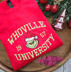 Whoville University Red Sweatshirt - Toddler, Youth & Adult Sizes Available