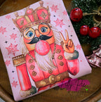 Nutcracker with Bubble Sublimated Sweatshirt- White & Light Pink Available