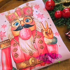 Nutcracker with Bubble Sublimated Sweatshirt- White & Light Pink Available