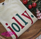 jolly Embroidered Christmas Sweatshirt