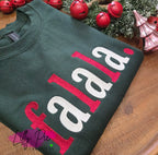 Falala Embroidered Christmas Sweatshirt