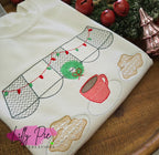 Christmas Beignet Embroidered Sweatshirt - Louisiana Style