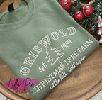 Griswold Christmas Tree Farm - Embroidered Christmas Sweatshirt