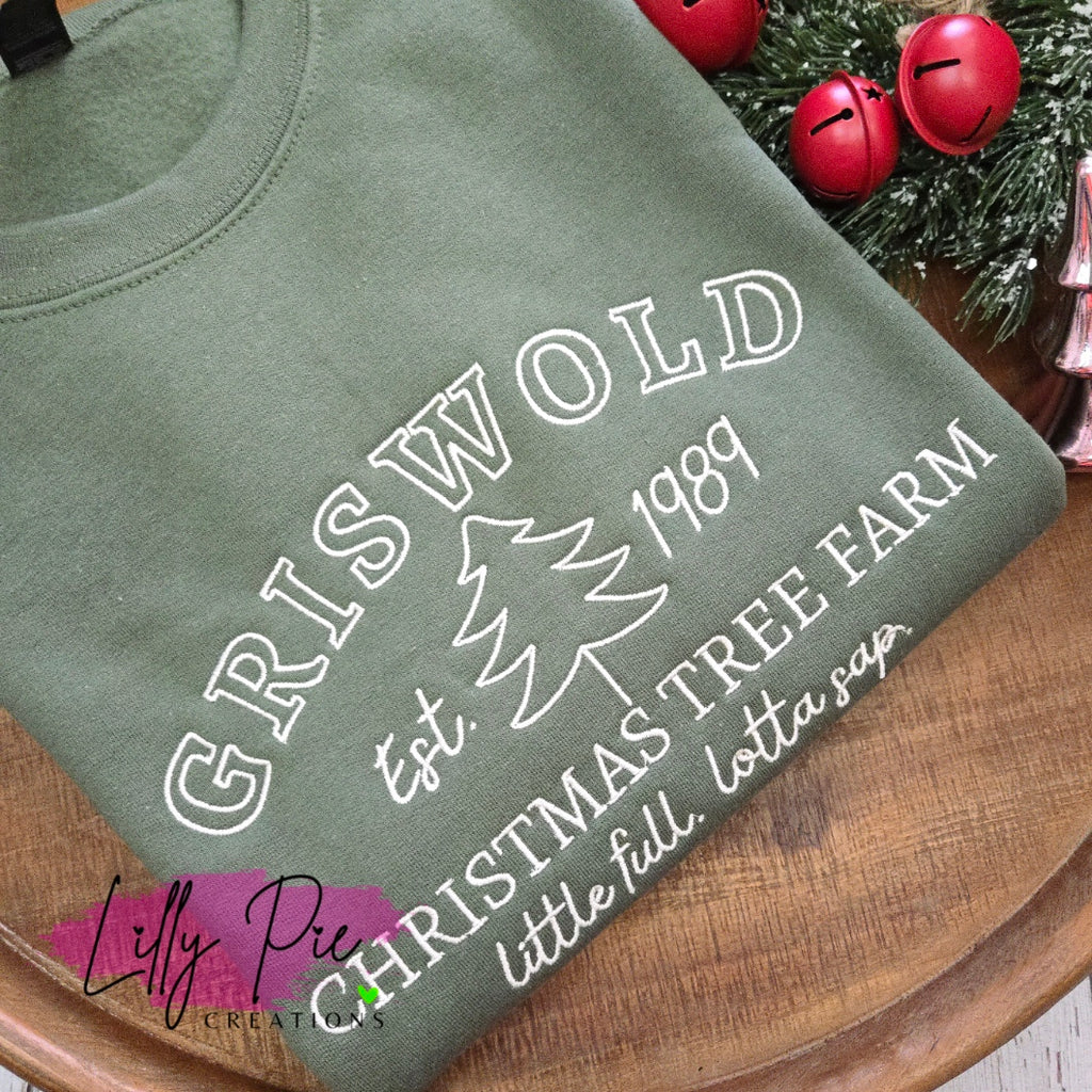 Griswold Christmas Tree Farm - Embroidered Christmas Sweatshirt