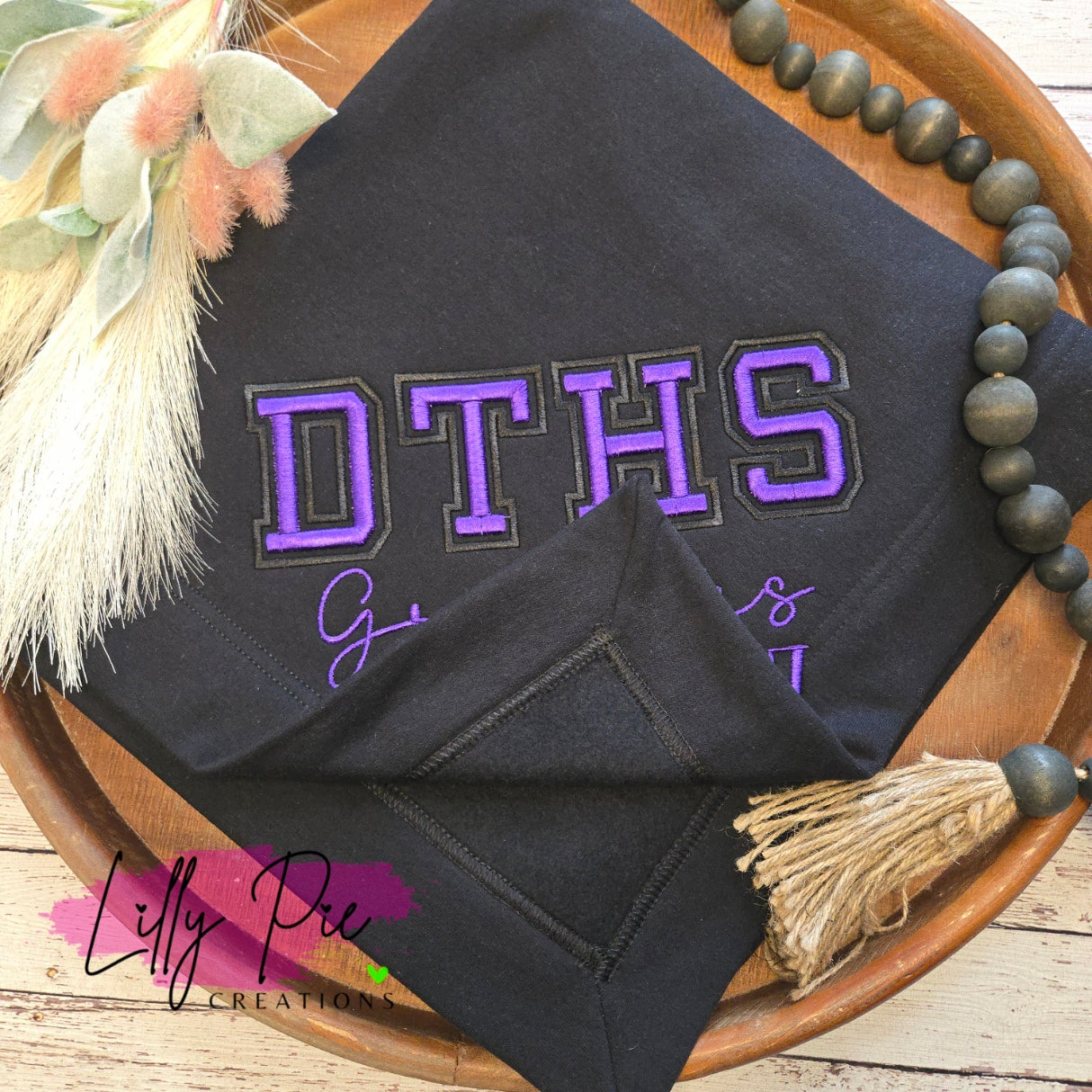 Custom School Sweatshirt Blanket - Embroidered Graduation Gift