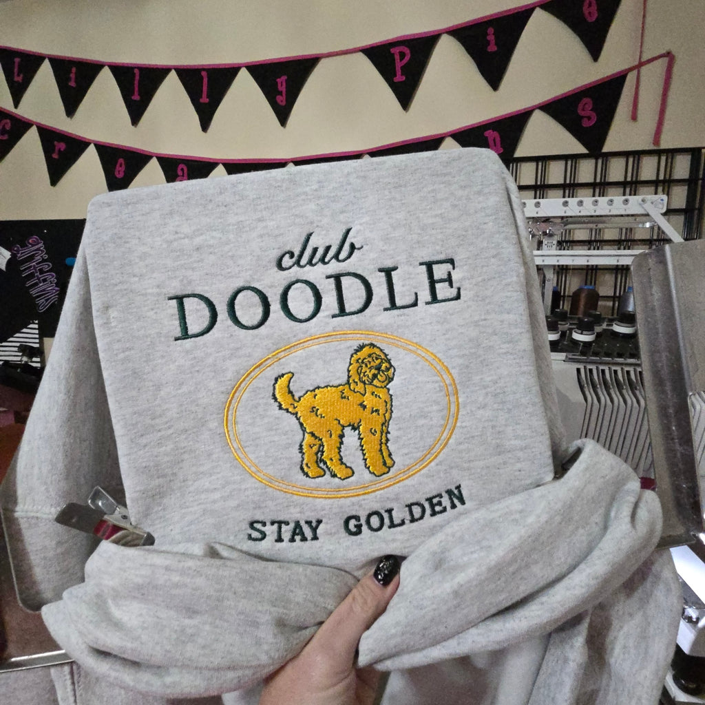Club Goldendoodle - Stay Golden Embroidered Sweatshirt