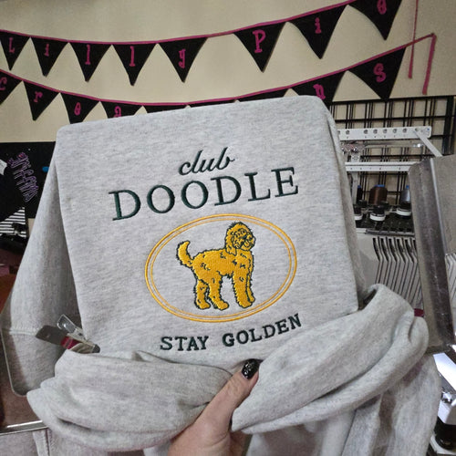 Club Goldendoodle - Stay Golden Embroidered Sweatshirt