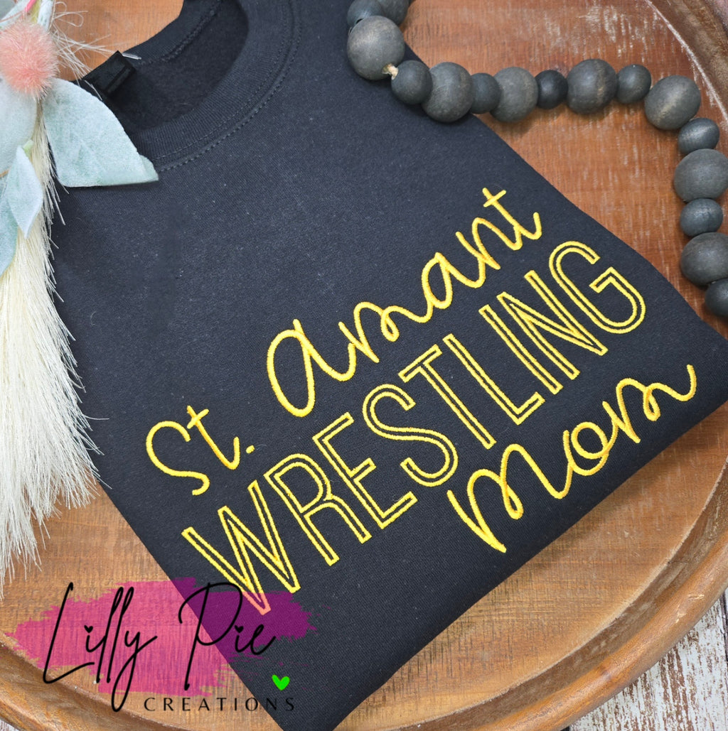 Custom Wrestling Mom Sweatshirt - Can customize school/team name and colors