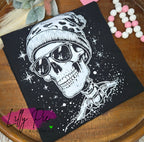 Valentine's Day Skeleton in Beanie Comfort Colors T-shirt (Sweatshirt Available too)