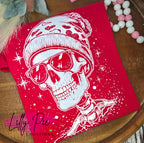 Valentine's Day Skeleton in Beanie Comfort Colors T-shirt (Sweatshirt Available too)