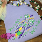 Mardi Gras Champange Sweatshirt - Laissez les bons temps rouler Lavender Sweatshirt