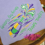 Mardi Gras Champange Sweatshirt - Laissez les bons temps rouler Lavender Sweatshirt